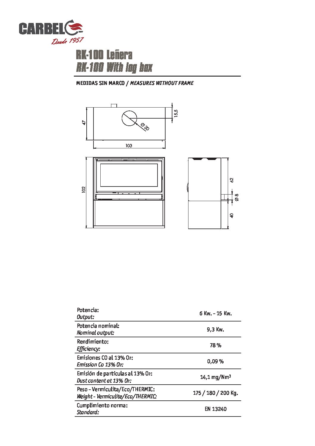 RI-100 Double sided (no fans) (Round pedestal optional extra) - Image 4
